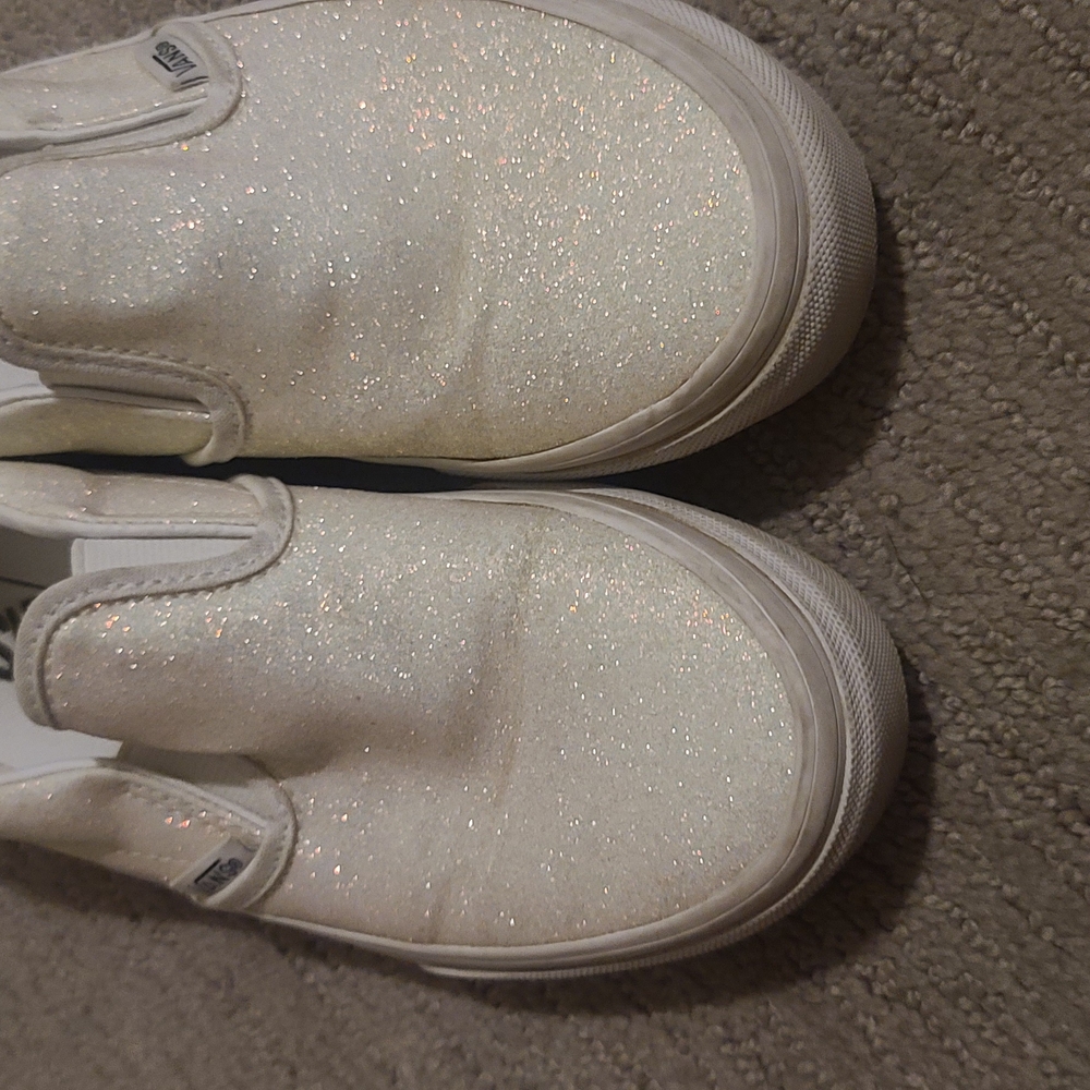 Vans Sparkling White Slip-Ons